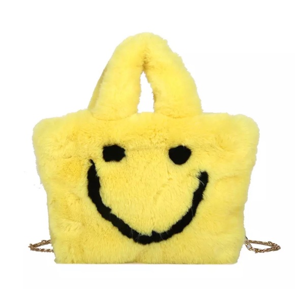 Smiley Face Purse - PURPLE & YELLOW available - Picture 4 of 7